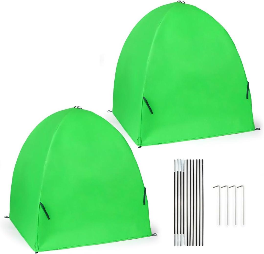 Frost Covers for Plants, 2-Pack Durable Plant Covers Freeze Protection, Reusable Tree Cover for Winter, Plant Tents Grow Bag Outdoor (Green-felt)