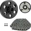 Centrifugal Clutch, Go Kart Clutch 3/4 Bore 10T with #40 41 420 Chain for Mini Bike, Go Kart, predator 212, Lawnmower and Honda GC GX 2-6.5HP Engine GC160 GC190 GX120 GX140 GX160 GX200 (3/4" Bore 10T w/ #40 41 420 Chain)