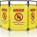 3 Panels Safety Barricade, 5.9FT Foldable, High Visibility, 24 x 40 inch