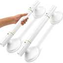 Suction Grab Bars for Shower 2Packs - 17.7" No Drill Safety Shower Handle for Seniors, Elderly & Post-Surgery, Non-Slip Bathroom Assist Bar with Strong Suction, Bath Accessory