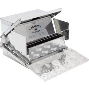 Grandpas Feeders Automatic Chicken Feeder - 20 lbs No Waste Poultry Feeder, Rat Proof & Rodent Proof Treadle Chicken Feeder, Galvanized Steel with Lid, Feeds 6 Chickens up to 10 Days