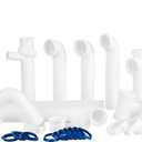 Kitchen Sink Drain Kit,1-1/2,for Most Kitchen Sink Drain Repair Kit and Bathroom Sink Drain Kit, Kitchen Sink P Trap Drain Kit 1 1/2 for Sink Plumbing Kit, Completed Sink Pipe Replacement Kit
