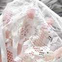 Avidlove Sexy Lingerie Set for Women Plaid Mini Skirt Outfit with Thong Set 4 Piece (Small, B-white)