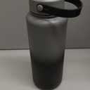 POWCAN 40 oz Insulated Water Bottle with 2-in-1 Straw and Spout Lid, Keep Cold 24H, Leak-Proof, BPA-Free, Double Wall Stainless Steel Water Bottle for Sports, Gym, Travel, and School (Obsidian)