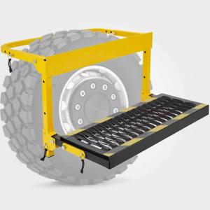 Truck Tire Step, Heavy-Duty 350lbs Folding Step with Anti-Slip Surface, Adjustable Tire Step for Pickup Trucks, SUVs and RVs, Portable Tire Table with Non-Slip & Reflective Design