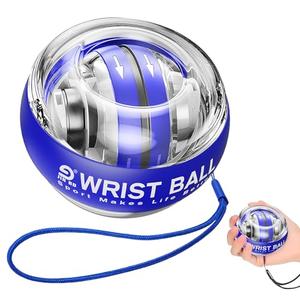 JIN BD Wrist Ball Auto-Start Gyro Ball – Desk Toy & Wrist Trainer for Gamers & Office Workers No Light Blue (Relieves Fatigue & Carpal Tunnel Syndrome)