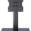 XINLEI Universal TV Stand Base, Table Top TV Stand for 17-43 Inch LCD/LED TVs, Height Adjustable Monitor Mount Stand with Tempered Glass Base Holds up to 88lbs VESA 200x200mm, TS103