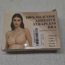 Niidor Adhesive Bra Strapless Sticky Invisible Push up Silicone Bra for Backless Dress with Reusable Nipple Covers B Creme