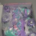 Mermaid Roller Skates for Girls Kids, Light up Wheels Skates for Toddlers, Beginner Women Rollerskates Indoor Outdoor for Xmas Birthday Gifts (X-Small-Toddler(7C-10C), Purple)