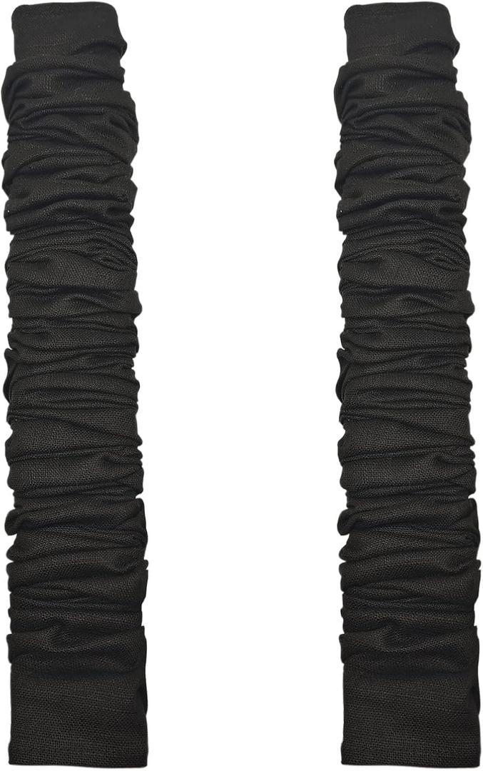 EIFHYT Fabric Cord Cover & Chandelier Chain Cover 2 Pack 6Feet Length for Chandelier Lighting Wires Natural Burlap Easy to Install (Black)