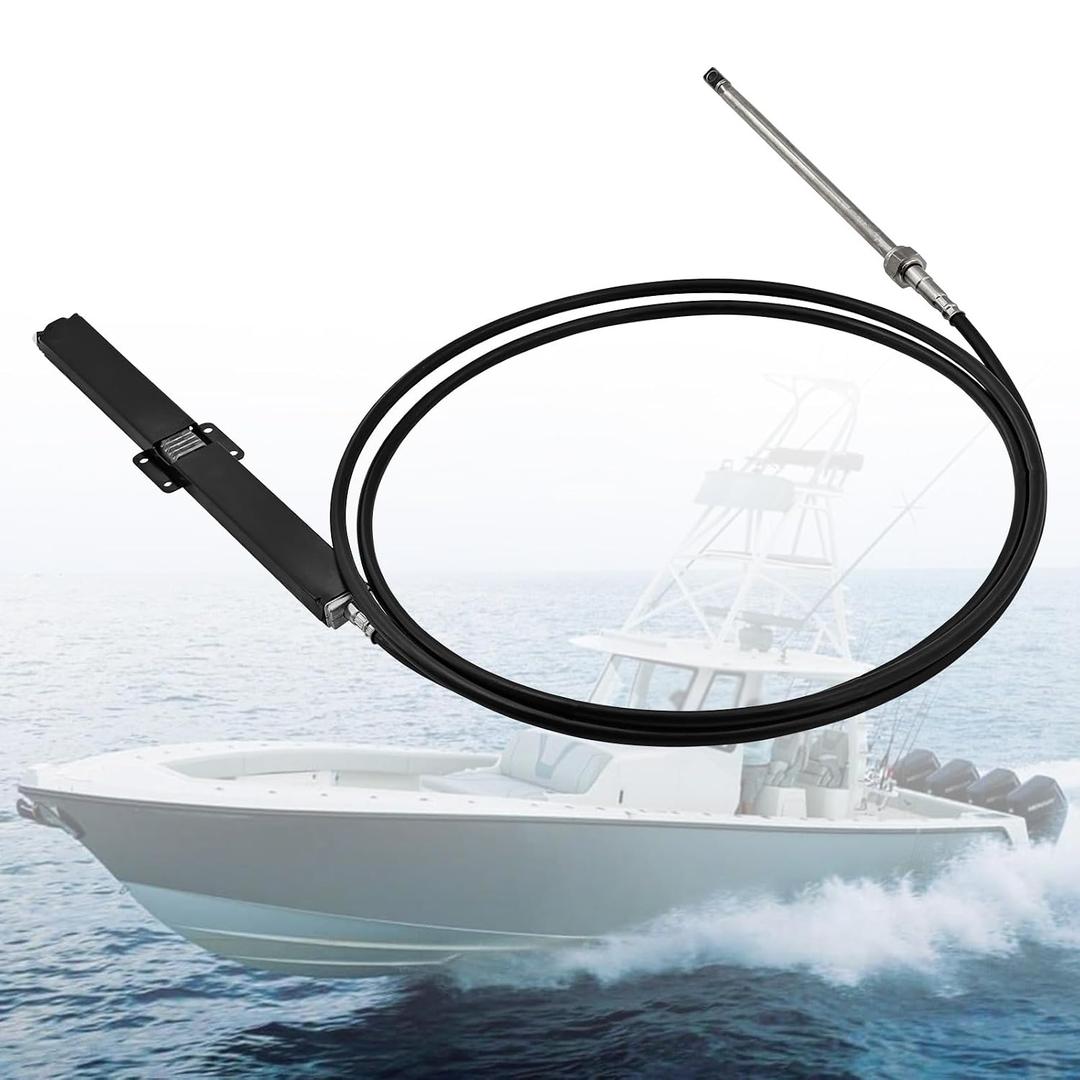 SSC13420 20Ft Mechanical Rack & Pinion Steering Cable Compatible with SB39526P SB39544P Bezel Kits for Back Mount Steering System & SH5210P SH5230P Helm Units Fits for SS14120 SS15120