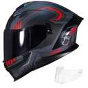 Motorcycle Helmets,Dual Visor Flip up Modular Full Face Helmet (XL)