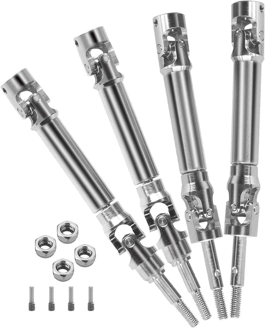 Rc Stainless Steel Front Rear Drive Shaft CVD for 1/10 Rustler VXL 4X4/Stampede VXL 4X4/Hoss VXL 4X4/Slash Platinum/Ultimate/VXL 4x4 4WD RC Car,ARRCat RC Upgrades Part