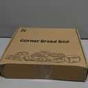 Goozii Corner Bread Box for Kitchen Countertop, Black Bread Storage Container for Homemade Bread, Two Layer Breadbox under Cabinet Mount, Large Bread Holder for Kitchen Counter, Pantry Shelf