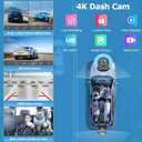 CARPURIDE W905 Portable Carplay & Android Auto, Touch Carplay Screen for Car, 4K Dash Cam,1080p Backup Camera, Car Play Navigation with Mirror Link/Siri/FM/Bluetooth/Light Sensor