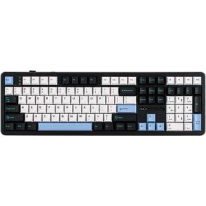 EPOMAKER Aula F108 Wireless Gaming Keyboard, Full Size Mechanical Keyboard with 4000mAh Battery, 108 Hot-Swappable and Programmable Keys, RGB Backlight, for Mac/PC/Android (Blue&White&Black)
