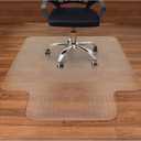 AiBOB Office Chair Mat for Hardwood Floor, 45 X 53 inches, Hard Floor Chair Mats Under Computer Desk, Easy Glide for Rolling Chairs, No Curling (Clear)