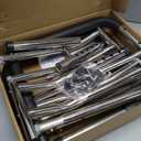 Upgraded Toilet Safety Rails 380LBS, Stainless Steel Toilet Rail Frame, Adjustable Stand Alone Toilet Support with Non-Slip Grips & Suction Cups,Tool-Free Assembly, Fits for Elderly/Disabled