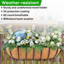 HKZ Deck Balcony Railing Planter Window Boxes - 4 Pack 24 Inch Planter Box, Balcony Planters Railing Hanging, Window Boxes Outdoor Fence Planters