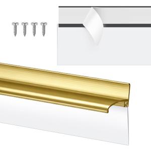 Hicarer 30'' Framed Shower Door Drip Rail with Sweep Bottom Seal, Gold