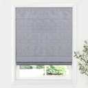 LazBlinds Cordless Roman Shades for Windows, 24" W × 60" H, Grey | Blackout Room Darkening Thermal Insulated Window Blinds Lightweight Fabric Blinds for Indoor Windows