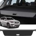Cargo Cover Compatible with Volvo XC90 2016-2025 Accessories Carbon Fiber Texture Retractable Trunk Cover Security Shield Luggage Privacy (Carbon Fiber Texture)