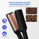 Crimper Hair Tool, Mini Hair Crimper for Women Heating up 390F, Waver Curling Iron with Europe UK Adapter Plug, Double Voltage Crimping Iron for All Style (9.5 Inch/1.5 Inch)