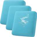 hyha Waterproof Couch Cushion Covers, Stretch Sofa Couch Seat Slipcover for Dog Washable, Non-Slip Waterproof Outdoor Cushion Covers for Patio Furniture Replacement (3 Pieces, Peacock Blue)