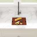 Sarlai 17 Black Undermount Bar Sink 17 x 15 Inch Workstation Bar Prep Sink, 17"x15"x9"