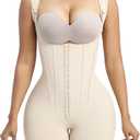 YIANNA Fajas Colombianas Shapewear Tummy Control Body Shaper Postpartum Butt Lifting Compression Garment with Bones (XL)