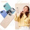 YENAPOON for iPhone 17e Case, iPhone 16e Case, Matte Magnetic Phone Cover [with 1 Screen Protector] [Support for MagSafe] [Shockproof Military Grade Protection] Translucent Frosted Back, Coral Pink
