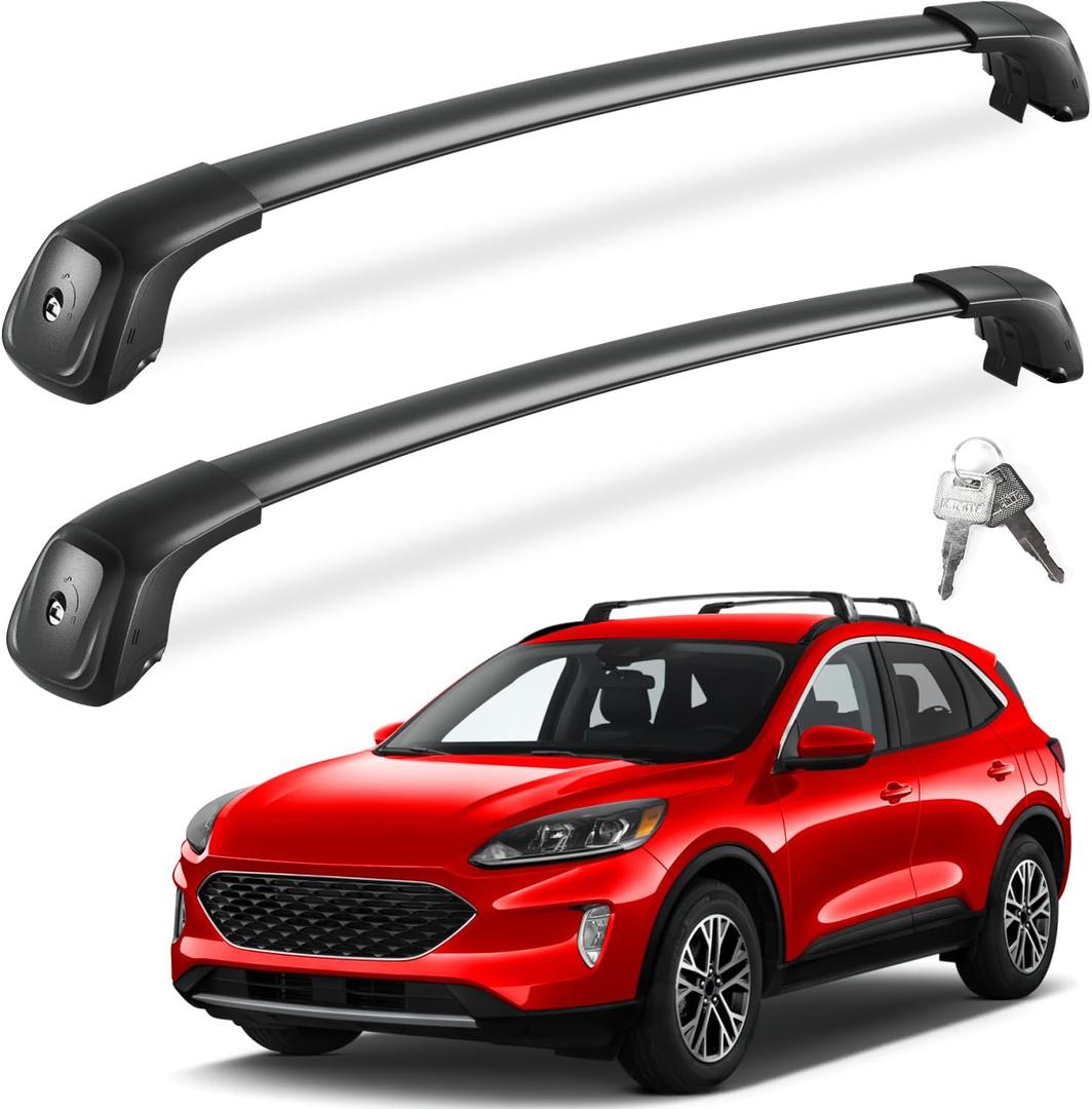 FengYu 330lb Roof Rack Cross Bars Compatible with 2020-2026 Ford Escape, Heavy Duty Lockable Aluminum Crossbar Cargo Bars Canoe Kayak Snowboard Rooftop Carrier Luggage