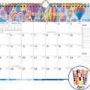 2 x 2026-2027 Wall Calendar - Includes January 2026 to June 2027, 18-Month Paper Wall Calendar 11 x 8.5 Inches.Thick Paper with Julian Dates and Block for New Year and Christmas Holidays To-dos  Notes (G)