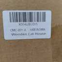 Wooden Cat beds for Indoor Cats,Large Double Cat House Cave with 2 Soft Cushion,Warm Cozy Pet Hideaway for Kittens & Big Cats,17.7"x16.9"x19.68" Natural