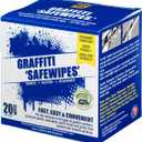Graffiti Safewipes For Removing Graffiti, Grease, Grime And Other Marks On Painted & Smooth Surfaces. 1 Box of 20 Wipes