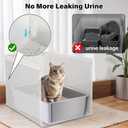 Litter Box Shield,17.5"x13.7"x13"H Large Litter Box Splash Guard Without Leakage, High Sided Cat Litterbox Pee Shields Easy Clean for Pet Cat/Kitty/Kitten(Without Pan)