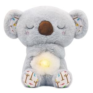 Breathing Stuffed Animal, Mush Plushies for Anxiety and Sleep, Four Gear Adjustment, Volume Control, Rhythmic Breathing Motion with Music Lights, for Newborns 0+ Months