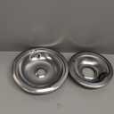 Drip Pan Electric Stove Burner Covers for Whirlpool W10278125, 4 Pack(2x6" and 2x8")