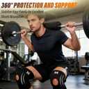 Knee Braces for Knee Pain Relief, Adjustable Knee Brace for Women & Men, Meniscus Tear Support with Dual Side Stabilizers, Knee Compression Sleeve, Wraparound Anti-Pilling Design (Fits 16-20") (Black, M)