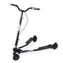 AODI Swing Wiggle Scooter, 3 Wheels Drifting Folding Kick Scooter with 4-Level Adjustable Height/Foldable for Kids/Woman/Men Age 6+ Years Old