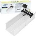 FIRSTINFO H5441 Metal Aluminum Miter Box 9.8 Inch Mitre Box for Manual Saw for Hand Saw 3 Cutting Angles with Fixable Screw