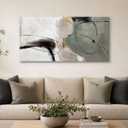 SENROLAN Sage Green Modern Abstract Canvas Wall Art, 48 x 24 Inches
