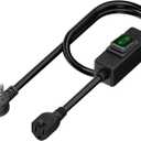 3 Feet 90Degree Waterproof Extension Power Cord, in-Line On-Off Switch Extension Cable, SJTW 14AWG 3C Waterproof,Max.20A 125V Heavy Duty Inline Switch AC Power Cord