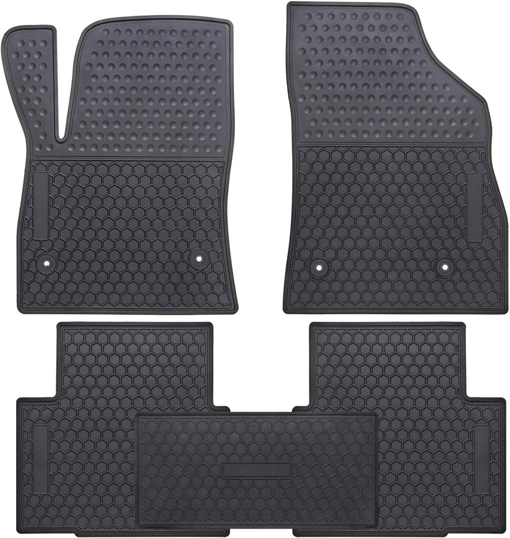 Car Floor Mats Custom Fit for Chevrolet Chevy Cruze 2016 2017 2018 2019 2020 Odorless Washable Rubber Foot Carpet Heavy Duty Anti-Slip All Weather Protection Car Floor Liner-Black