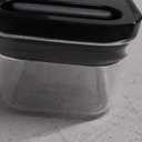 MR.SIGA 6 Piece Airtight Food Storage Container Set, BPA Free Kitchen Pantry Organization Canisters, One-handed Kitchen Storage Containers for Cereal, Spaghetti, Pasta, Black