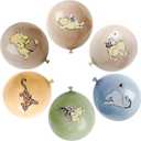 12 PCS Winnie & Friends 12″ Latex Balloons – Pastel Baby Shower & Birthday Party Decoration Supplies