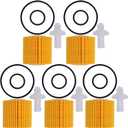 NewYall 5Pcs 04152-YZZA6 Engine Oil Filter with Gasket for Toyota Corolla 2009-2016 Matrix 2013-2014 Prius 2010-2015 Prius V 2012-2016