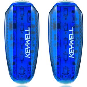 USB-C Rechargeable LED Safety Lights (2 Pack) - Clip on Strobe Running Lights for Runners, Joggers,Walkers,Kids,Dogs,Bike Tail Lights - High Visibility Accessories for Reflective Gear (Blue)