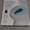 Jool Baby Folding Travel Potty Training Seat for Toddlers, Fits Round & Oval Toilets, Non-Slip Suction Cups, Includes Free Travel Bag (Aqua)