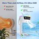 Portable Air Conditioners Fan, 1200ML Personal Evaporative Air Cooler with Water Tank, Ice Cooling Fan, Mini Desk Swamp Cooler for Bedroom, Office, Dorm, Home, Small
